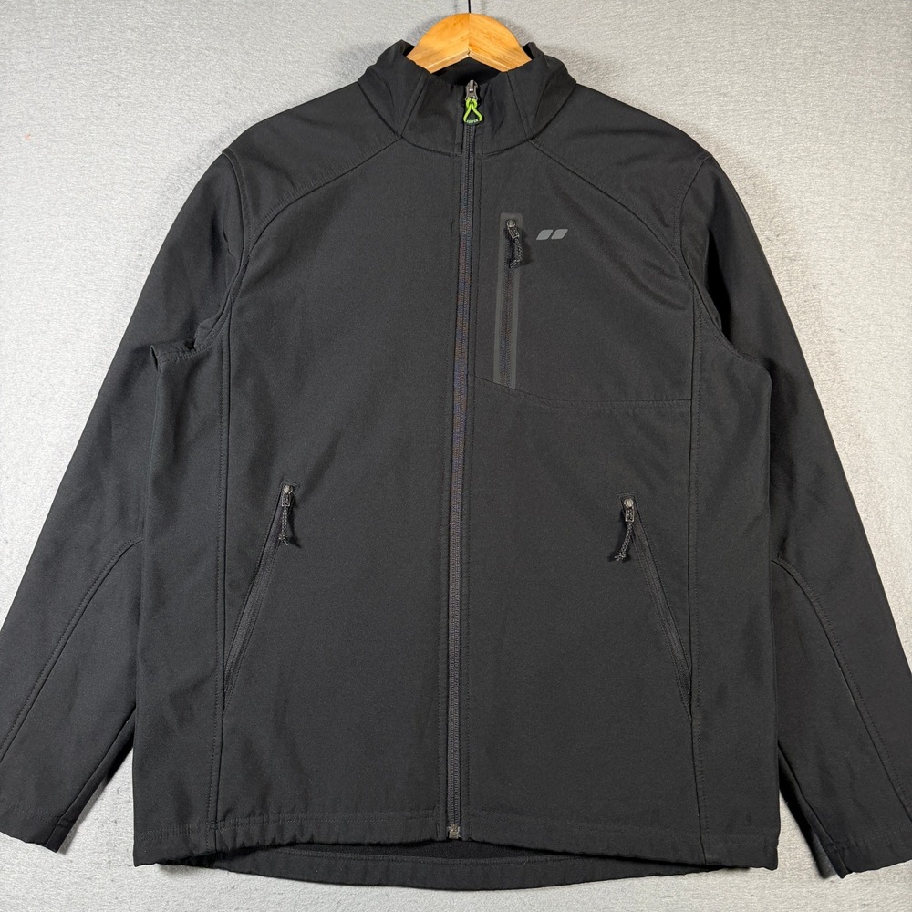 Koppen Mens‎ Black Softshell Full Zip Jacket Size M Athletic Outdoor